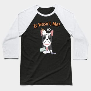 Funny french bulldog got caught stealing ice cream Baseball T-Shirt